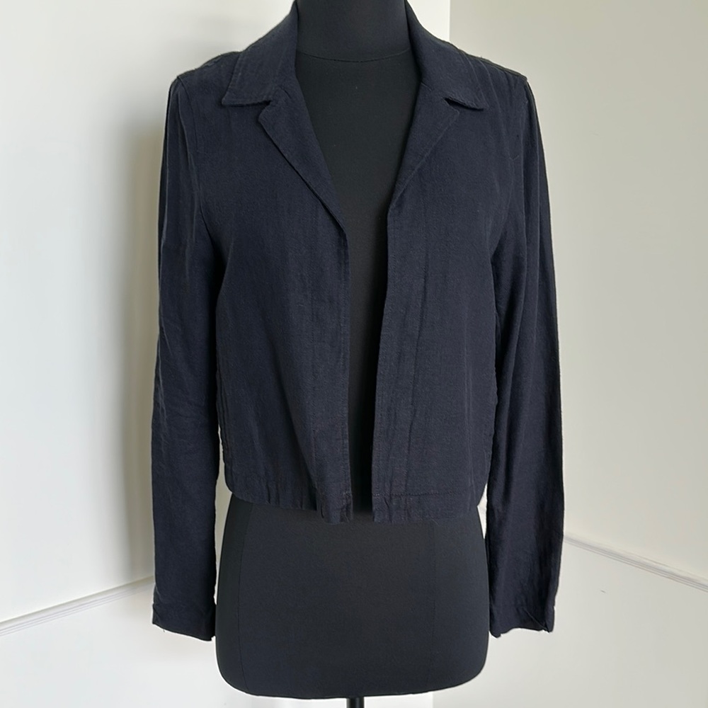 Navy Linen Jacket Light Weight XS